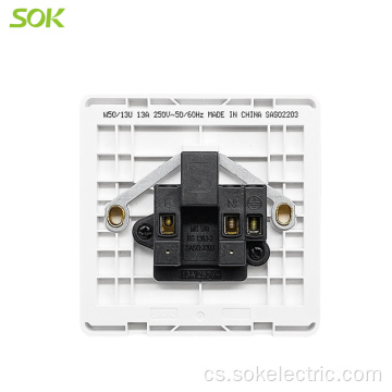 13A 250V 1 Gang BS Socket Outlet Bílá